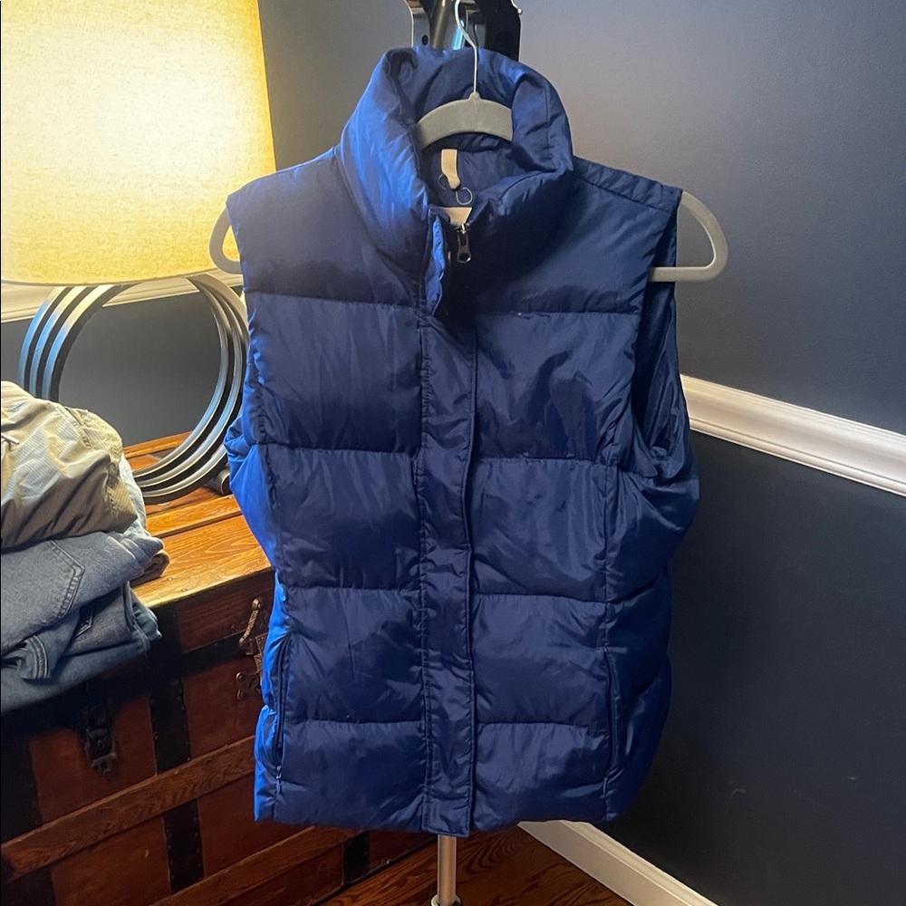 Lands' End Blue Puffer Vest